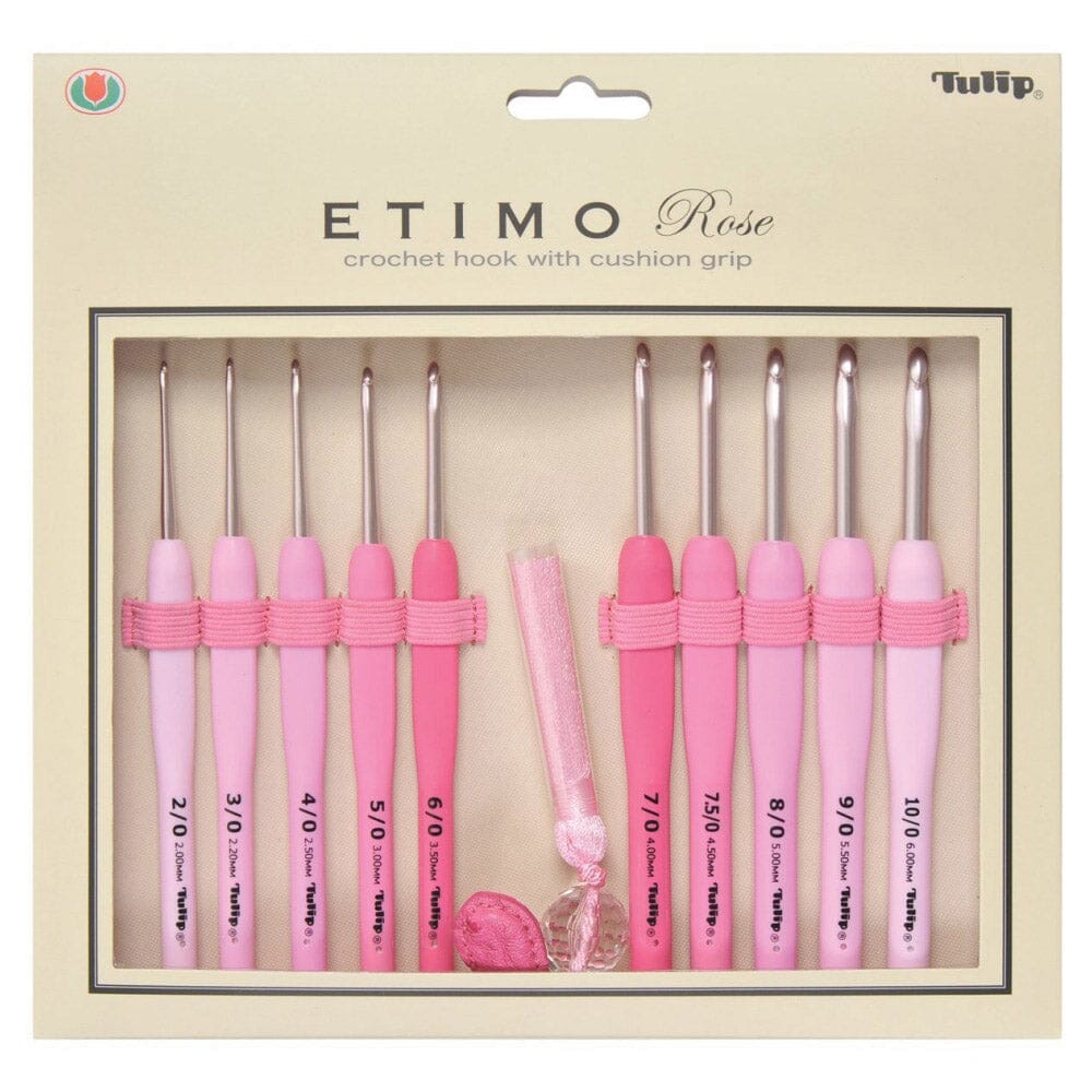 Tulip ETIMO Rose Cushion Grip Crochet Hook Set | Tangled Yarn UK