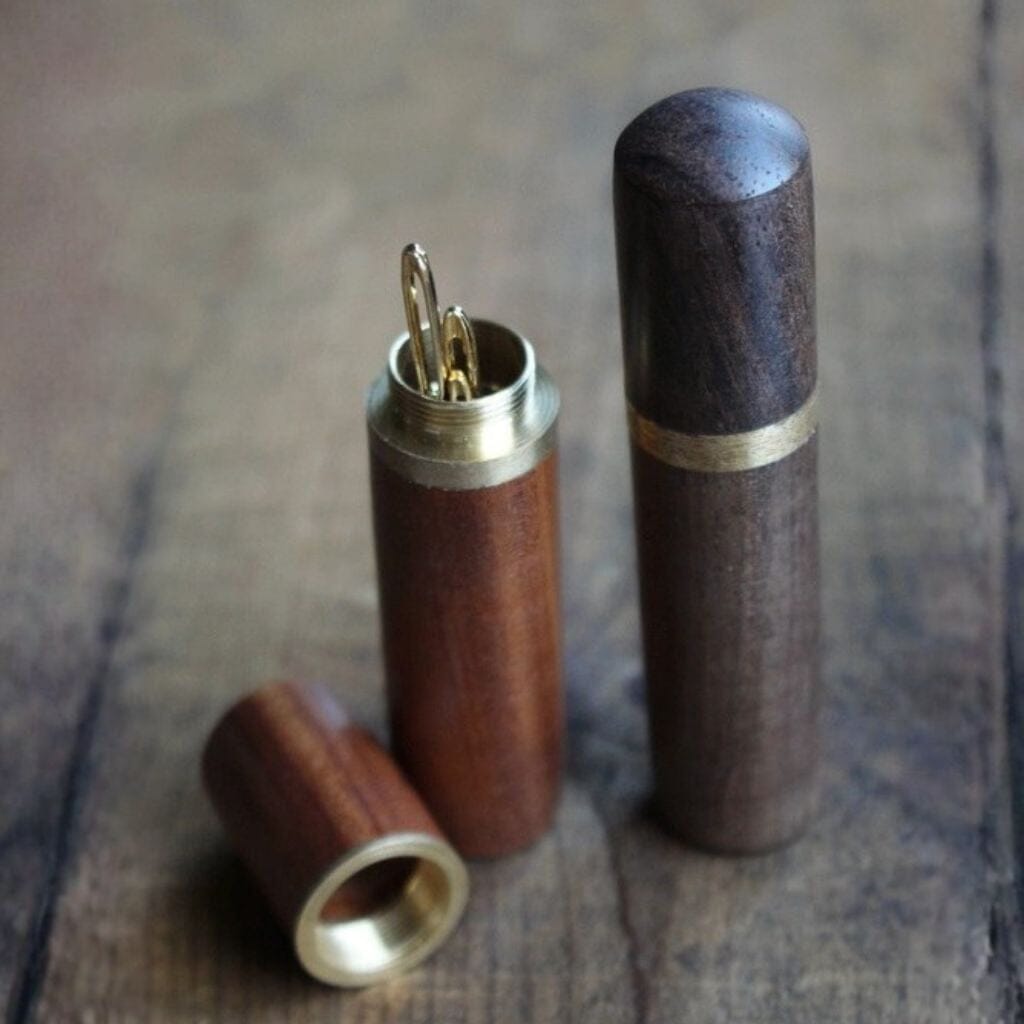 Wooden Needle Case in Sandalwood and Ebony | Tangled Yarn UK