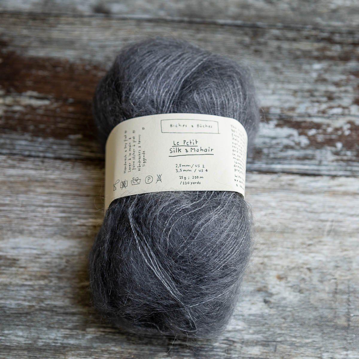 Biches & Bûches Biches & Bûches Le Petit Silk & Mohair - Dark Blue - Lace Knitting Yarn