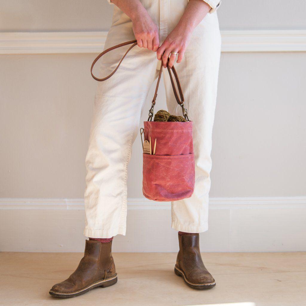 Twig & Horn Twig & Horn Waxed Canvas Bucket Bag -  - Project Bags