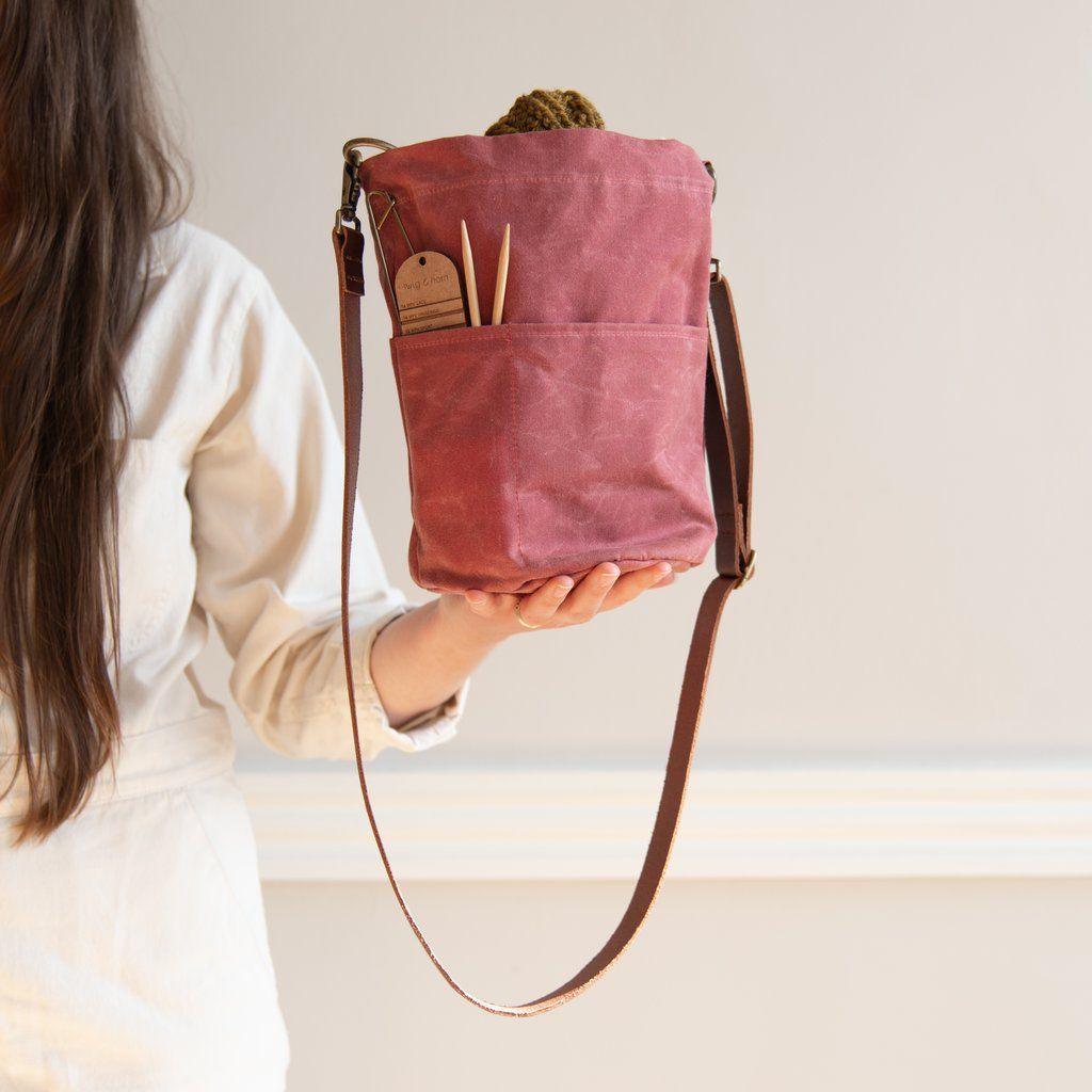 Twig & Horn Twig & Horn Waxed Canvas Bucket Bag -  - Project Bags