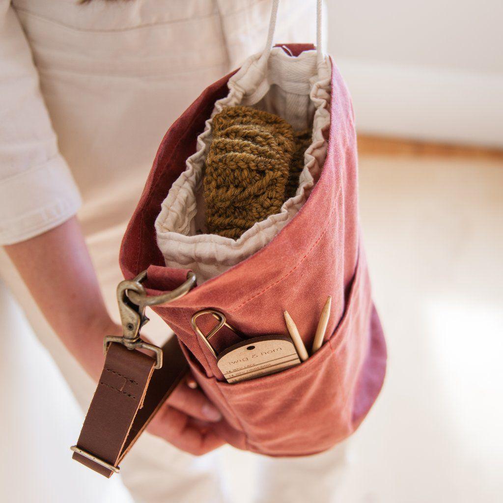 Twig & Horn Twig & Horn Waxed Canvas Bucket Bag -  - Project Bags
