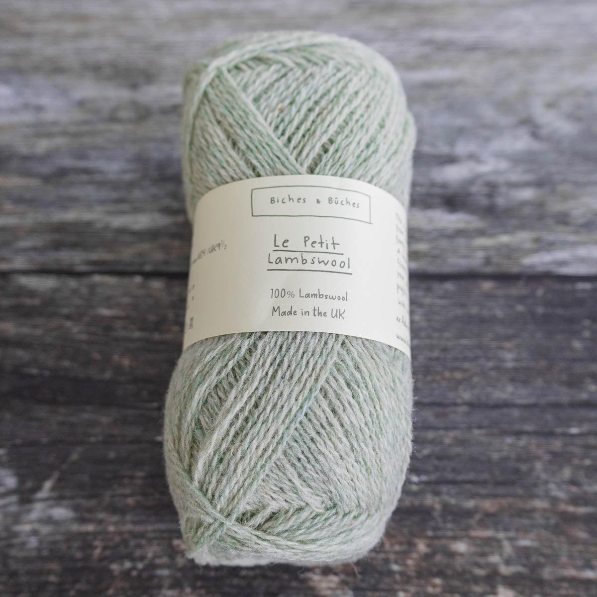 Biches & Bûches Biches & Bûches Le Petit Lambswool - Soft Green Grey - 4ply Knitting Yarn