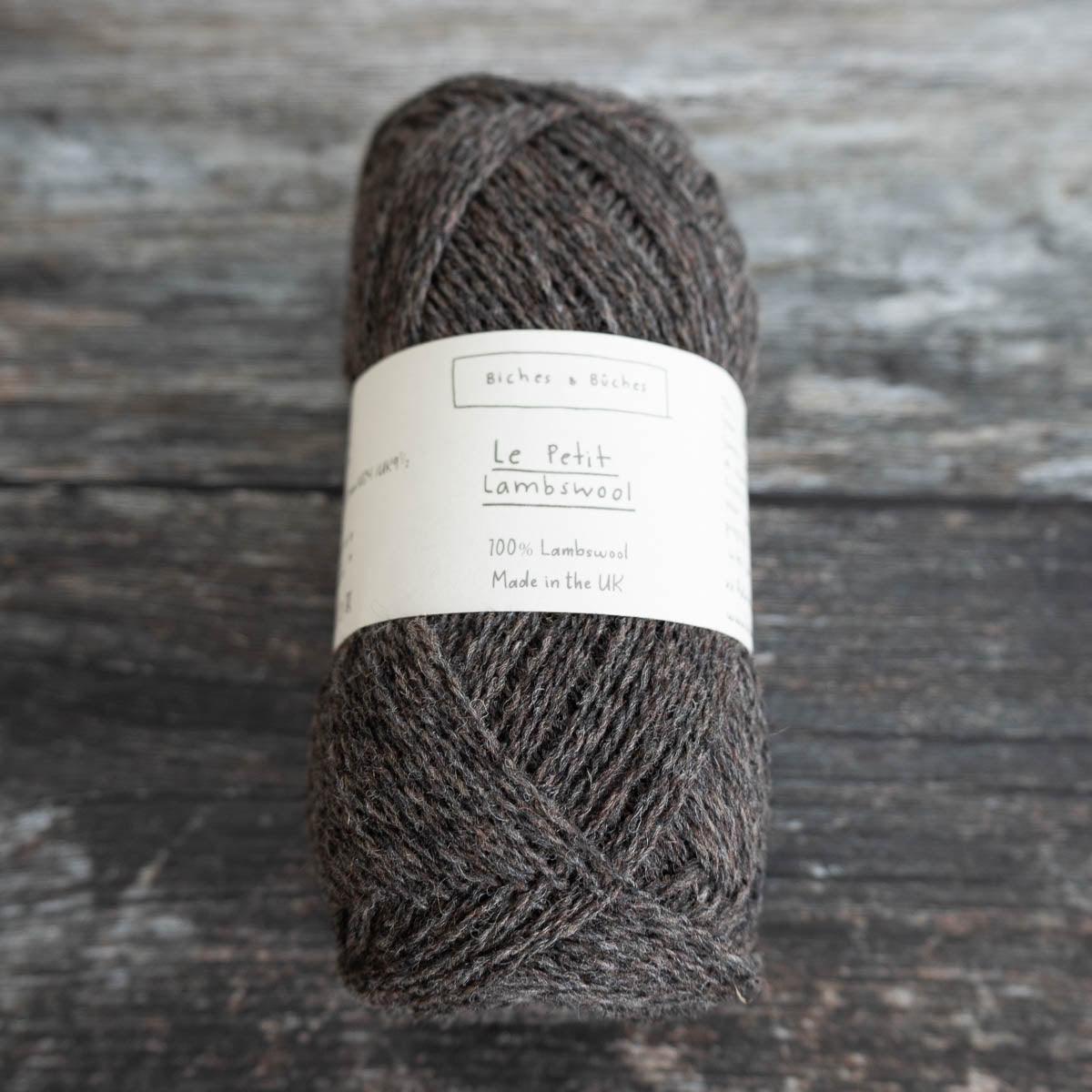 Biches & Bûches Biches & Bûches Le Petit Lambswool - Medium Grey Brown - 4ply Knitting Yarn