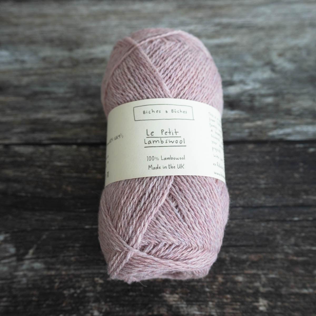 Biches &amp; Bûches Biches &amp; Bûches Le Petit Lambswool - Soft Pink Grey - 4ply Knitting Yarn