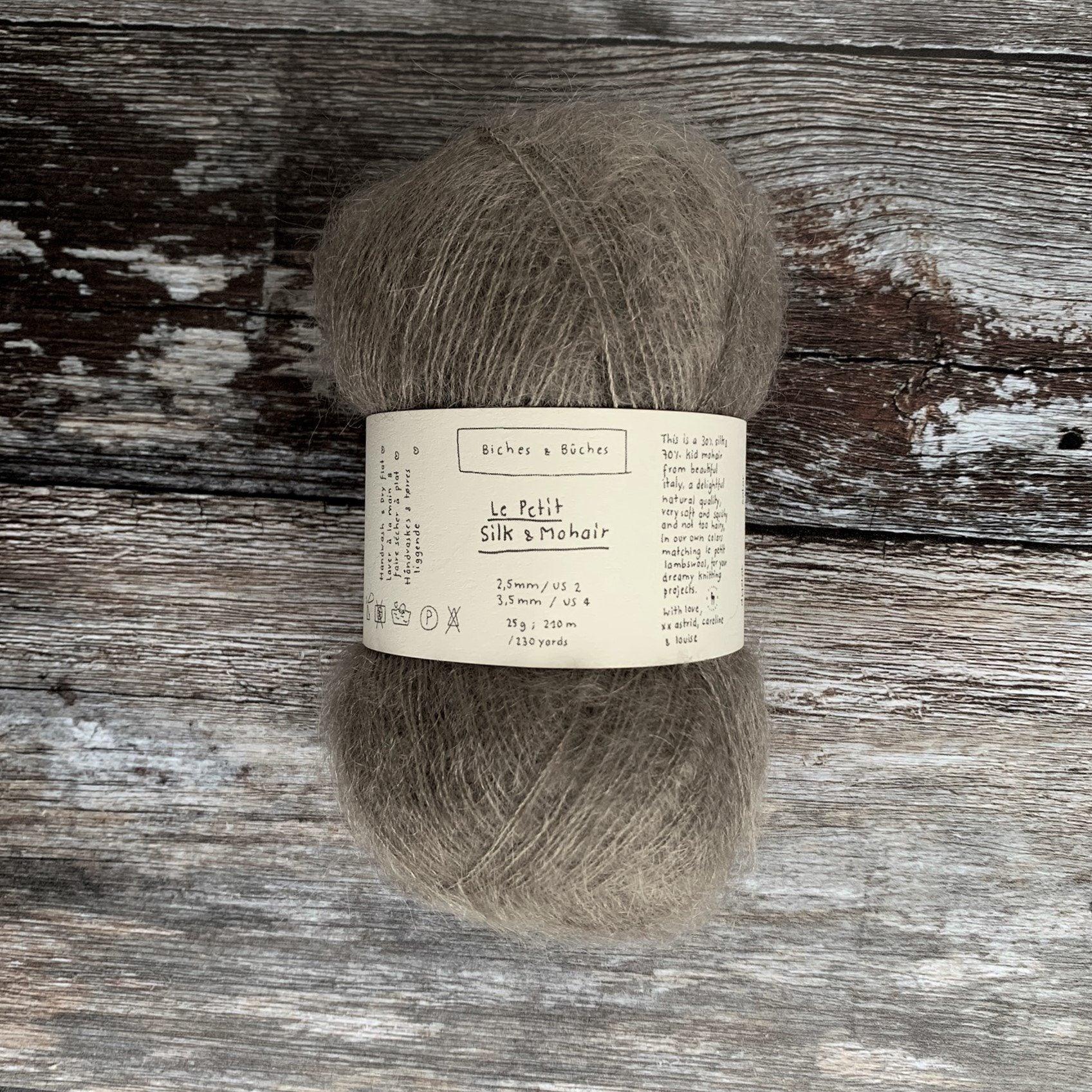 Biches & Bûches Biches & Bûches Le Petit Silk & Mohair - Grey Brown - Lace Knitting Yarn