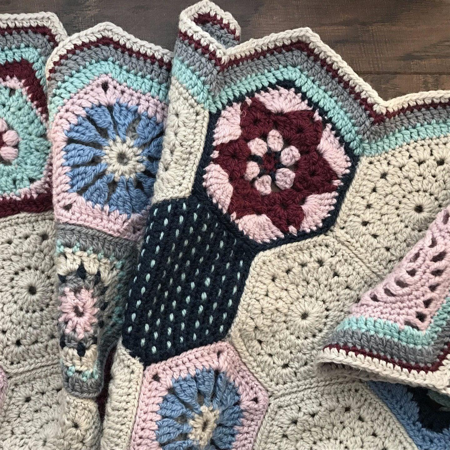 Erika Knight Vintage Patchwork Blanket Crochet Pattern -  - Crochet Pattern