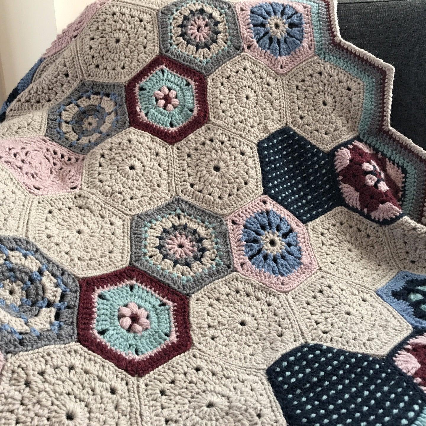 Erika Knight Vintage Patchwork Blanket Crochet Pattern -  - Crochet Pattern