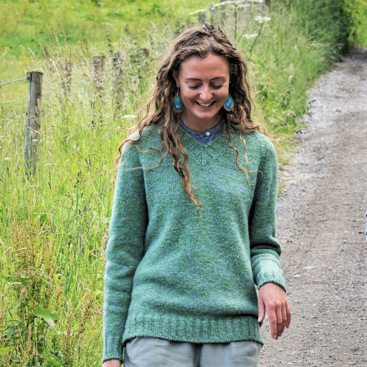 The Fibre Co. One Sweater V-Neck -  - Downloadable Knitting Pattern
