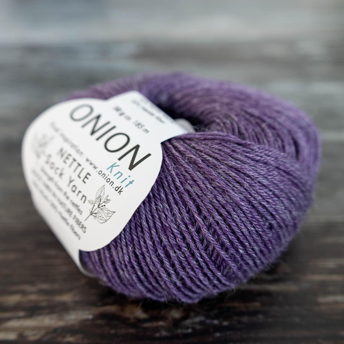 Onion Onion Nettle Sock Yarn - 1009 mørk lilla - Yarn