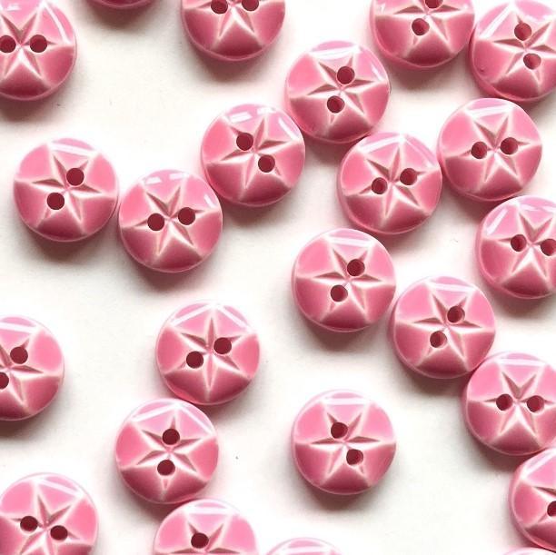 TextileGarden 10mm - Pink Glossy Button -  - Buttons
