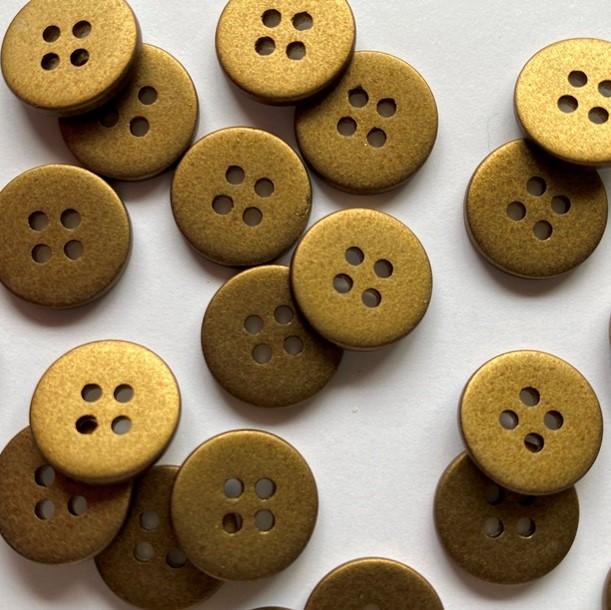 TextileGarden 12mm - Metallic Bronze Button -  - Buttons