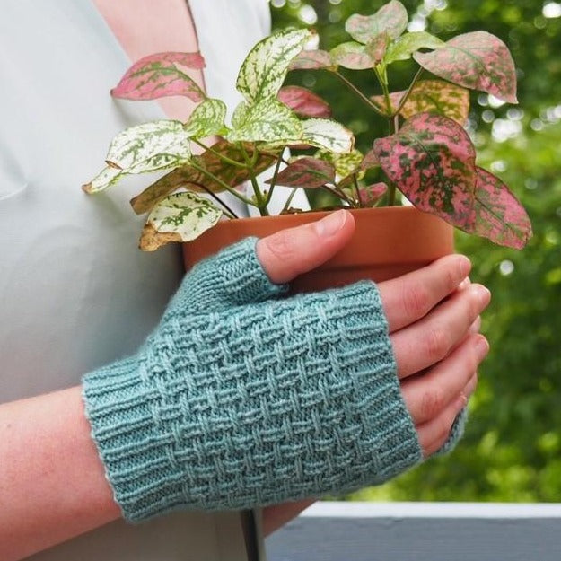 Tangled Yarn Warp & Weft Mitts -  - Downloadable Knitting Pattern