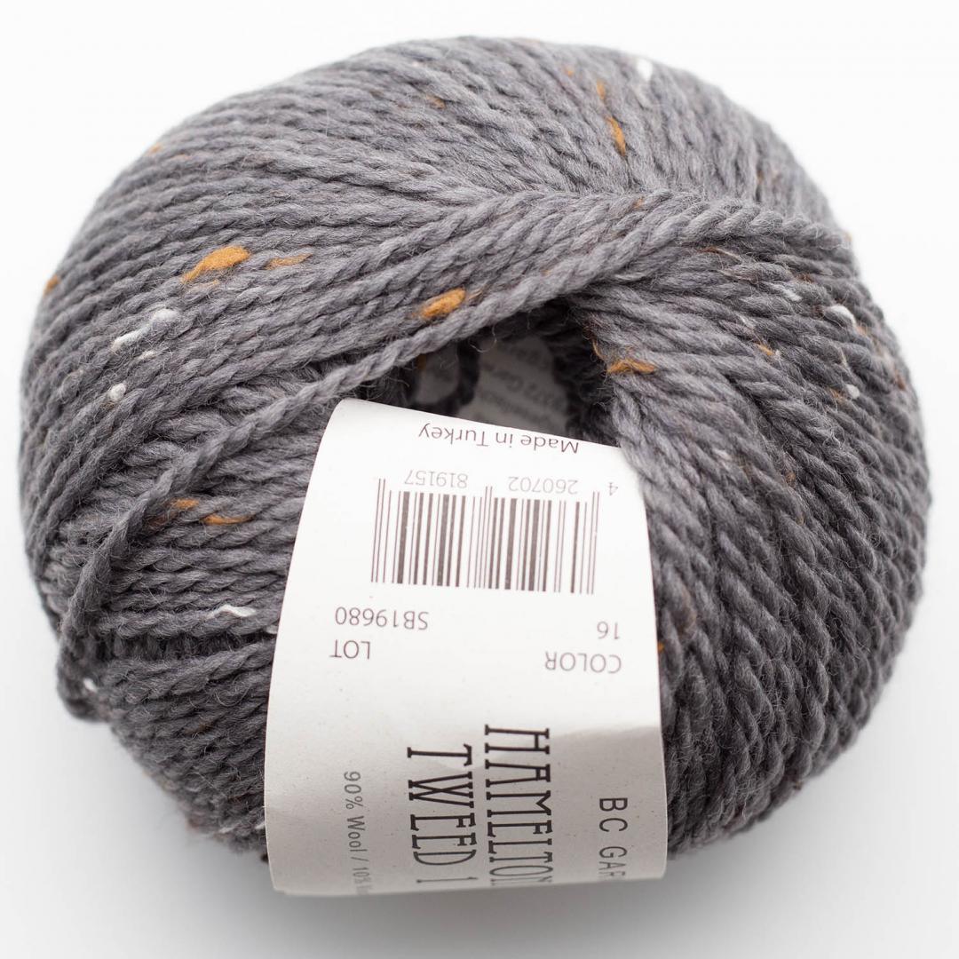 BC Garn BC Garn Hamelton Tweed 1 GOTS - 16 Graphite - Aran Knitting Yarn