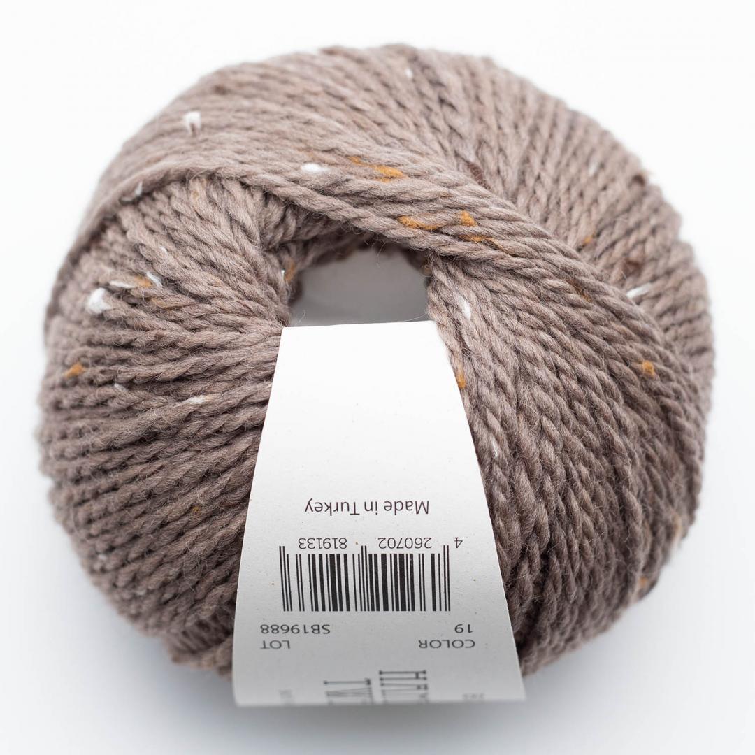 BC Garn BC Garn Hamelton Tweed 1 GOTS - 19 Nougat - Aran Knitting Yarn