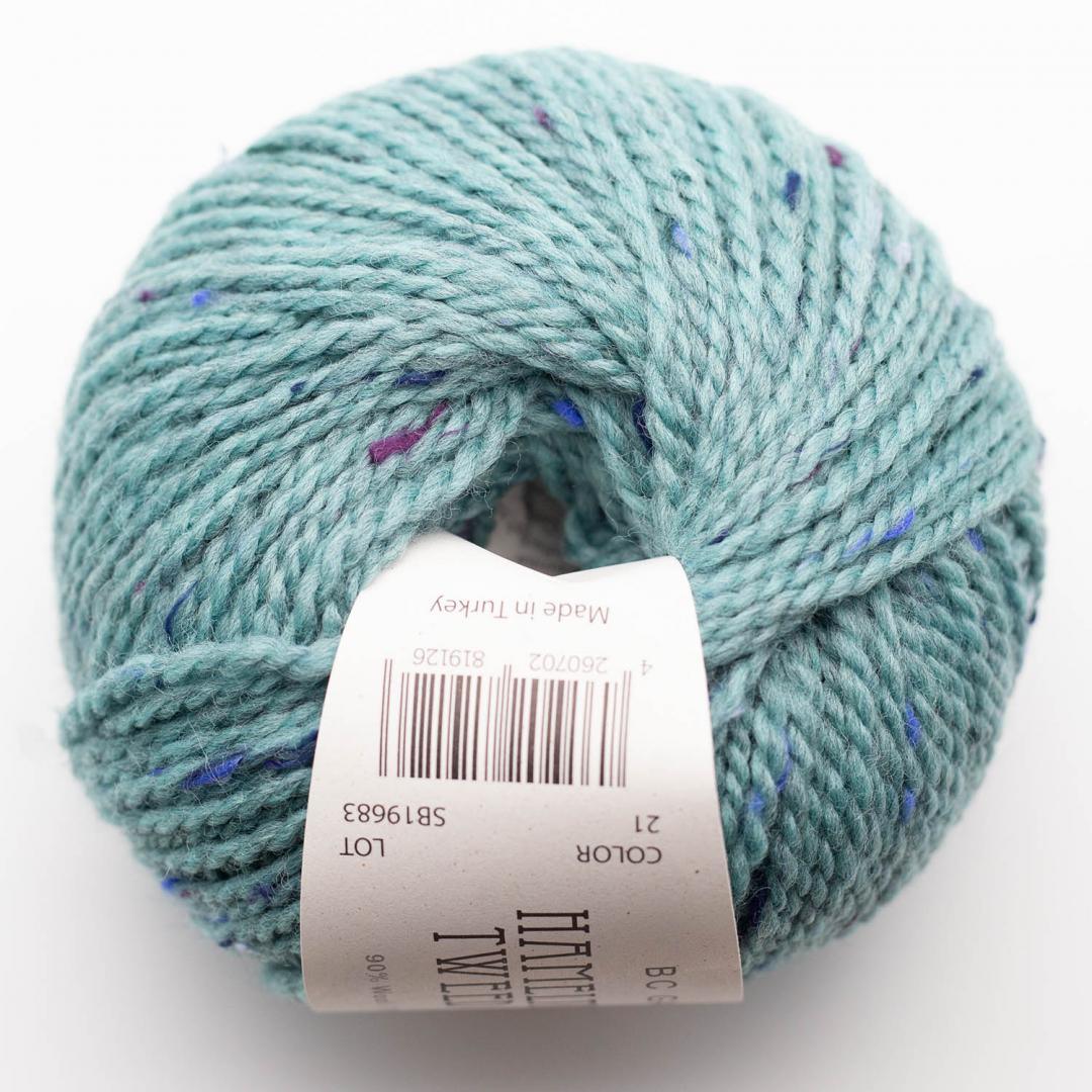 BC Garn BC Garn Hamelton Tweed 1 GOTS - 21 Aqua - Aran Knitting Yarn