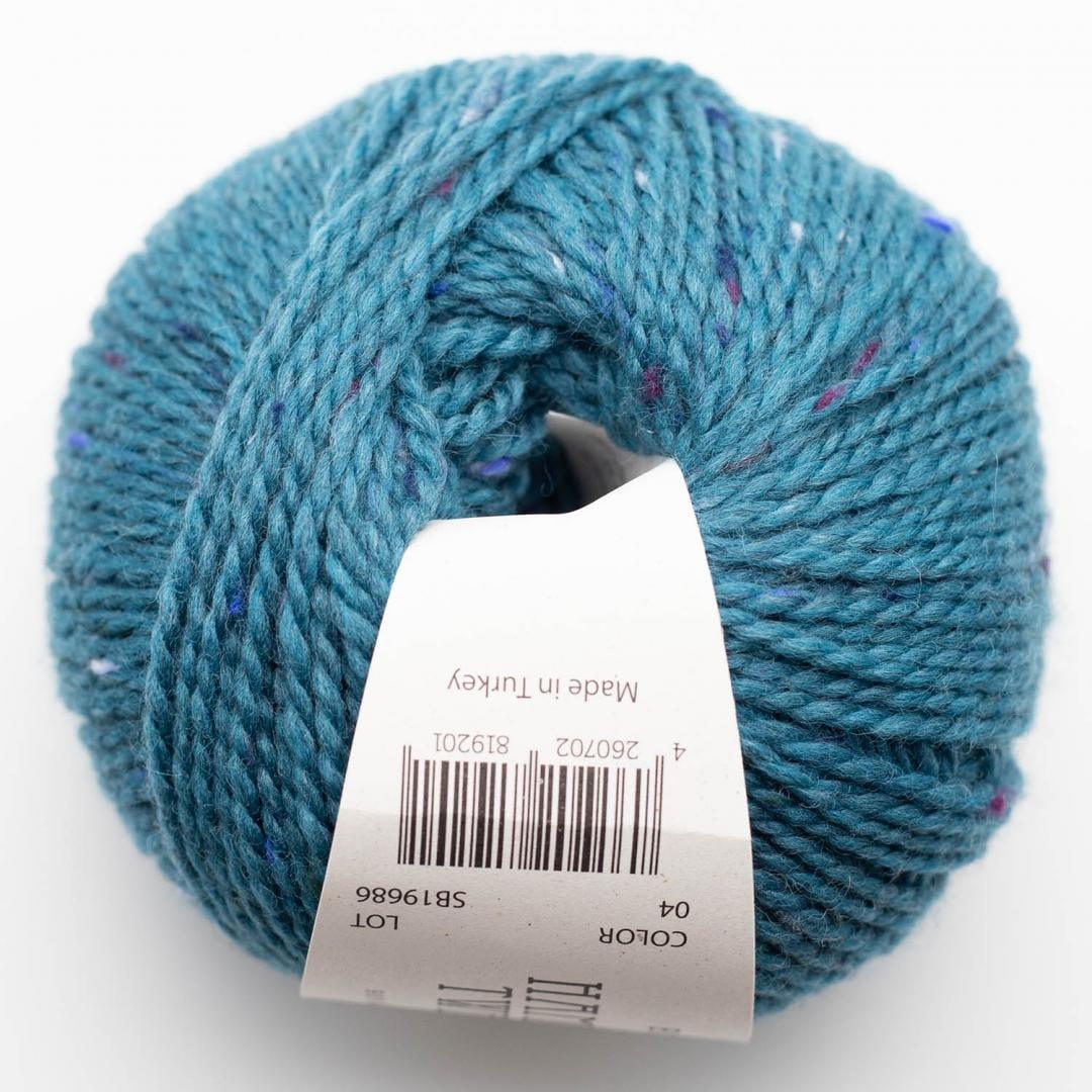 BC Garn BC Garn Hamelton Tweed 1 GOTS - 04 Blue - Aran Knitting Yarn