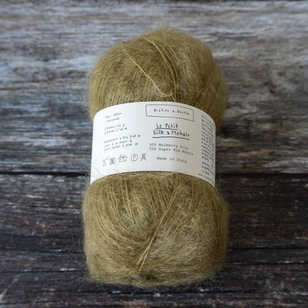 Biches &amp; Bûches Biches &amp; Bûches Le Petit Silk &amp; Mohair - Soft Gold - Lace Knitting Yarn
