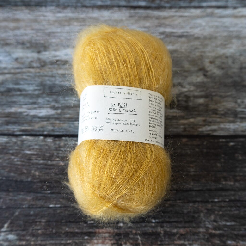 Biches & Bûches Biches & Bûches Le Petit Silk & Mohair - Light Yellow - Lace Knitting Yarn