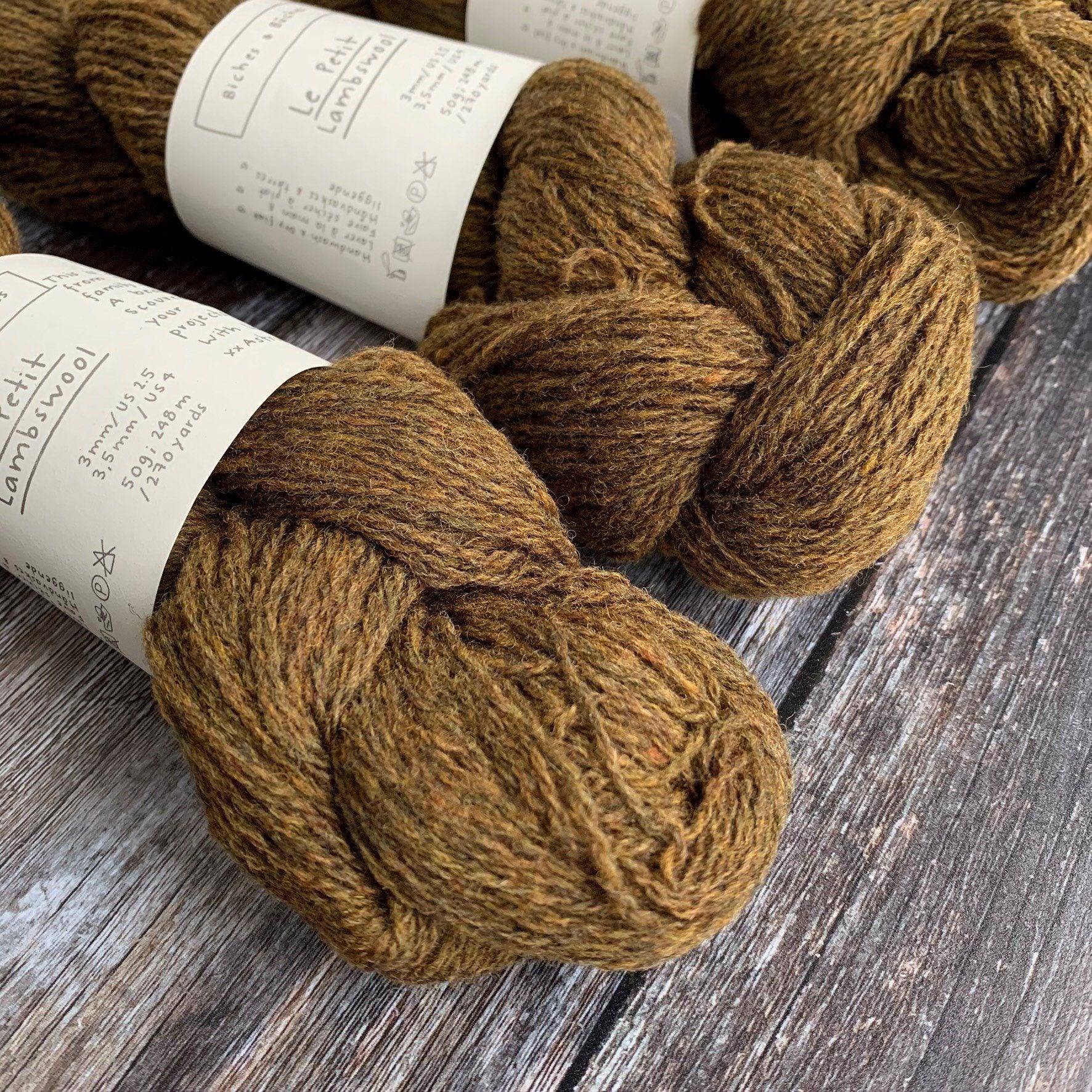 Biches & Bûches Biches & Bûches Le Petit Lambswool - Dark Gold - 4ply Knitting Yarn