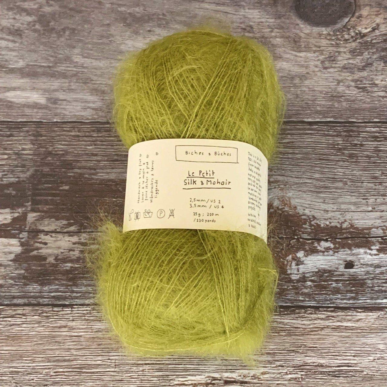 Biches & Bûches Biches & Bûches Le Petit Silk & Mohair - Medium Green Grey - Lace Knitting Yarn