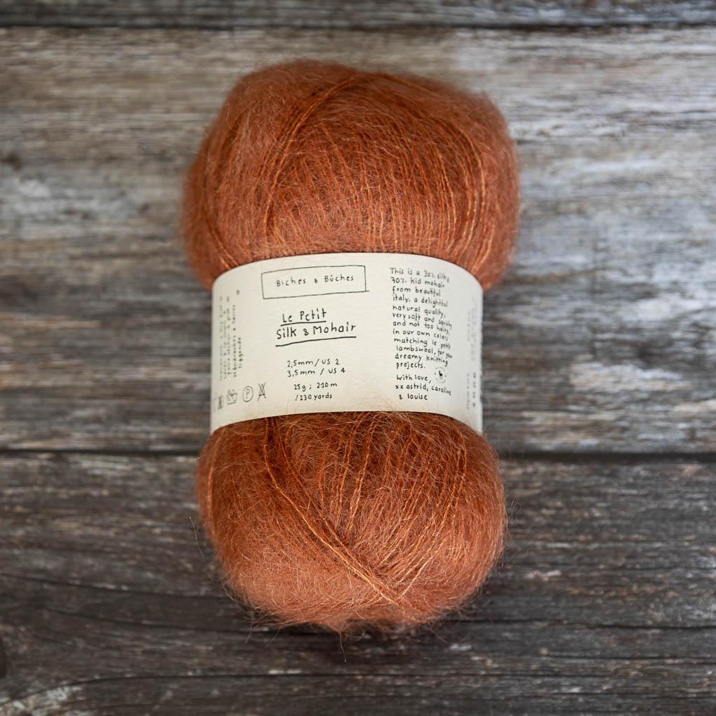 Biches & Bûches Biches & Bûches Le Petit Silk & Mohair - Red Brown - Lace Knitting Yarn