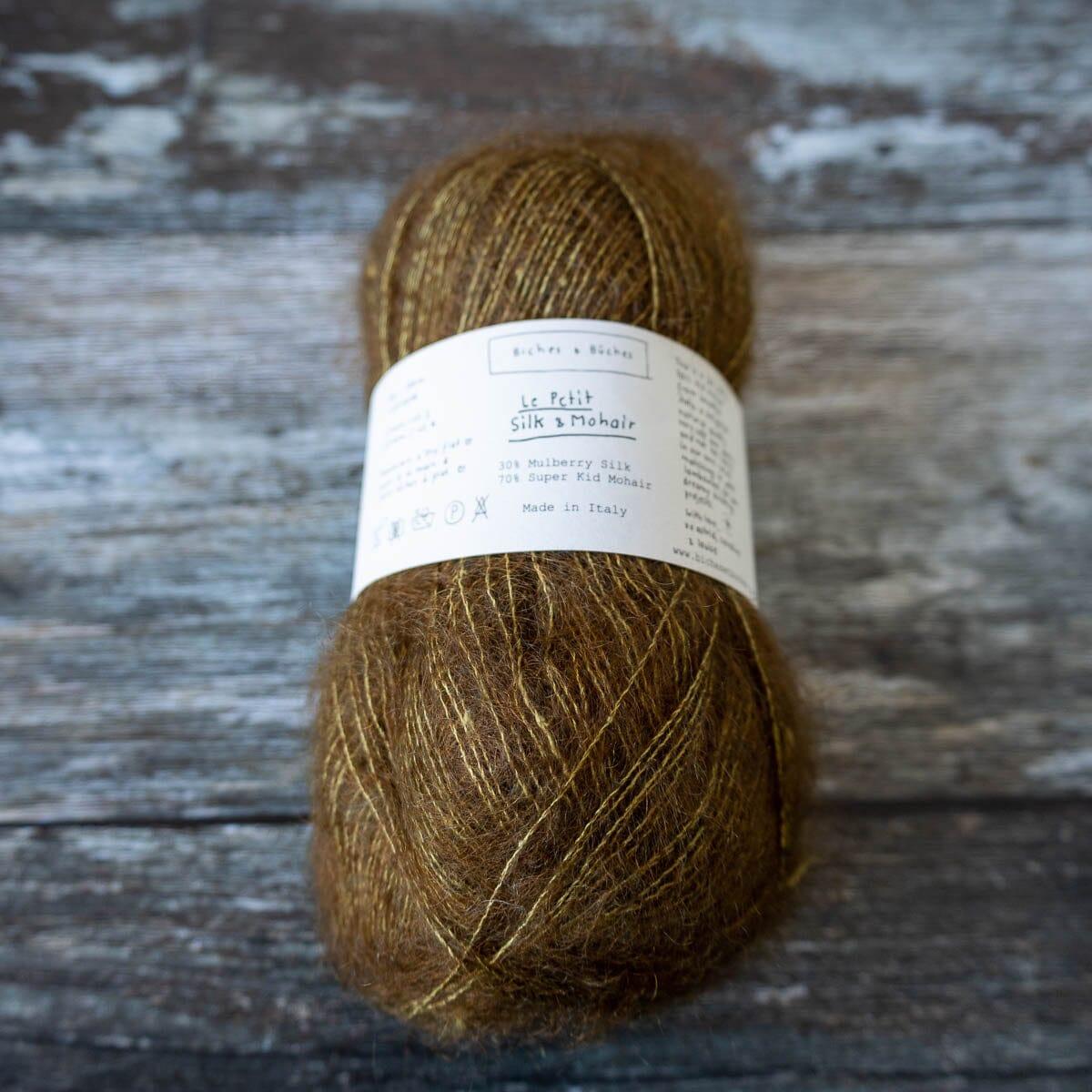 Biches & Bûches Biches & Bûches Le Petit Silk & Mohair - Dark Gold - Lace Knitting Yarn