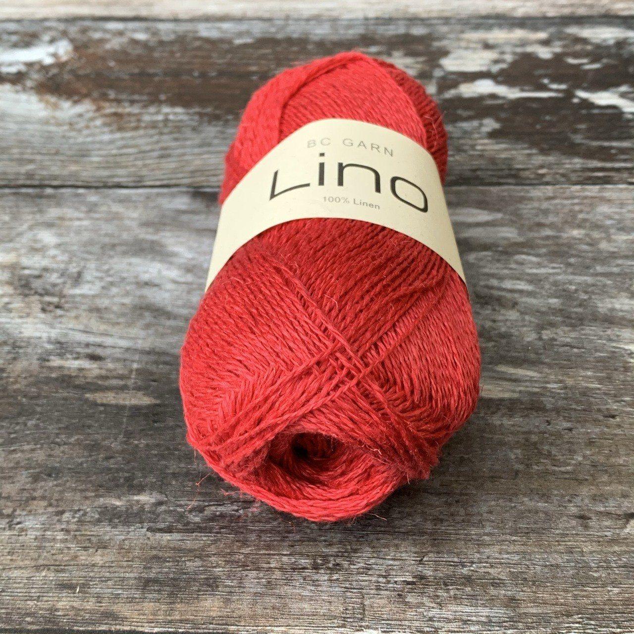 BC Garn BC Garn Lino - Cardinal Red (39) - 4ply Knitting Yarn