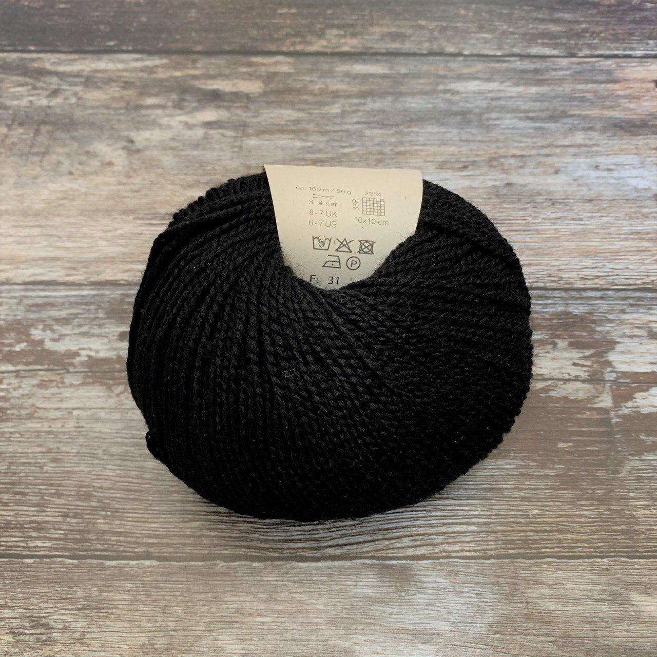 BC Garn BC Garn Semilla GOTS - Black (031) - Sport Weight Yarn