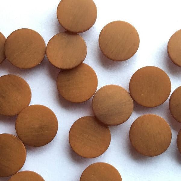 TextileGarden 15mm -  Ginger Flat Top Button -  - Buttons