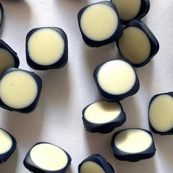 TextileGarden 10mm - Matt Dark Navy Square Button -  - Buttons