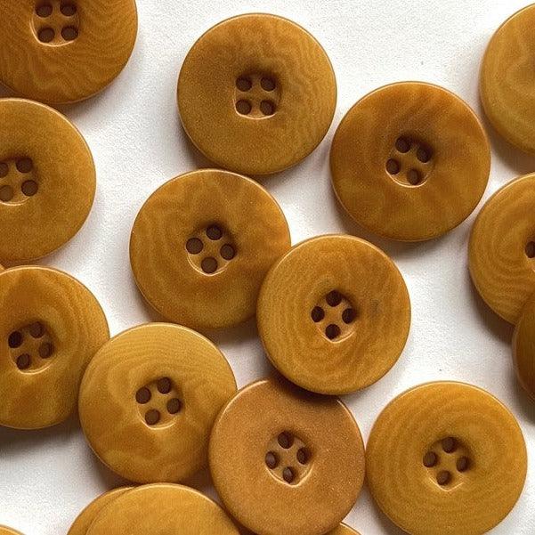 15mm - Four Hole Brown Corozo Button