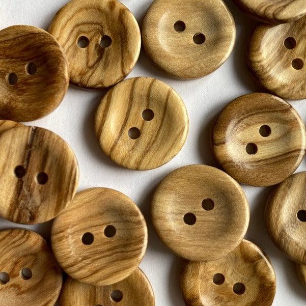 TextileGarden 18mm - Olive Wood Button -  - Buttons