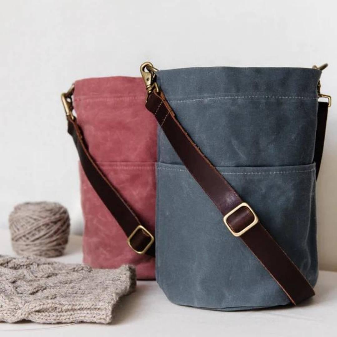 Twig & Horn Twig & Horn Waxed Canvas Bucket Bag -  - Project Bags
